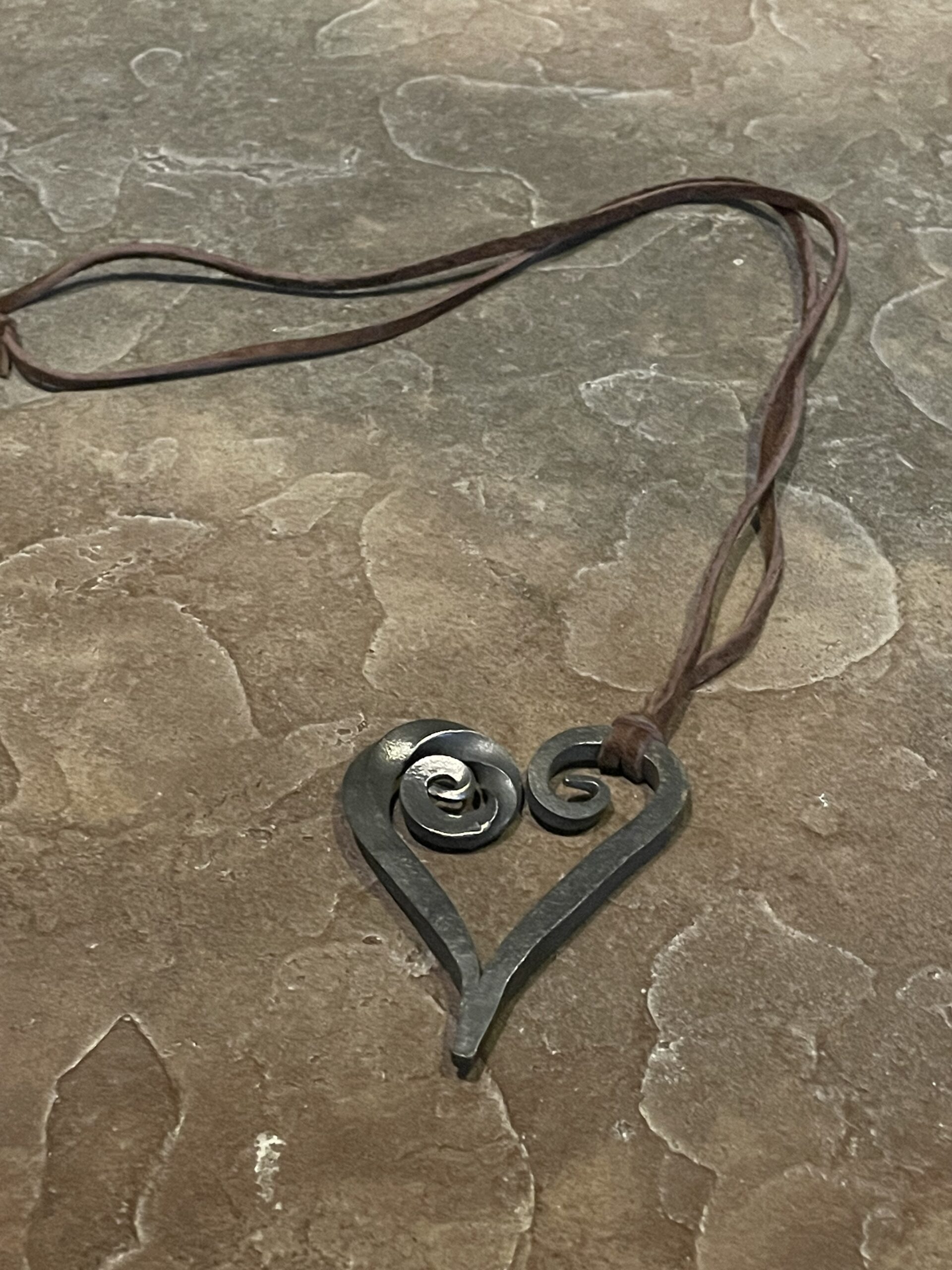 Double Spiral Heart Pendant